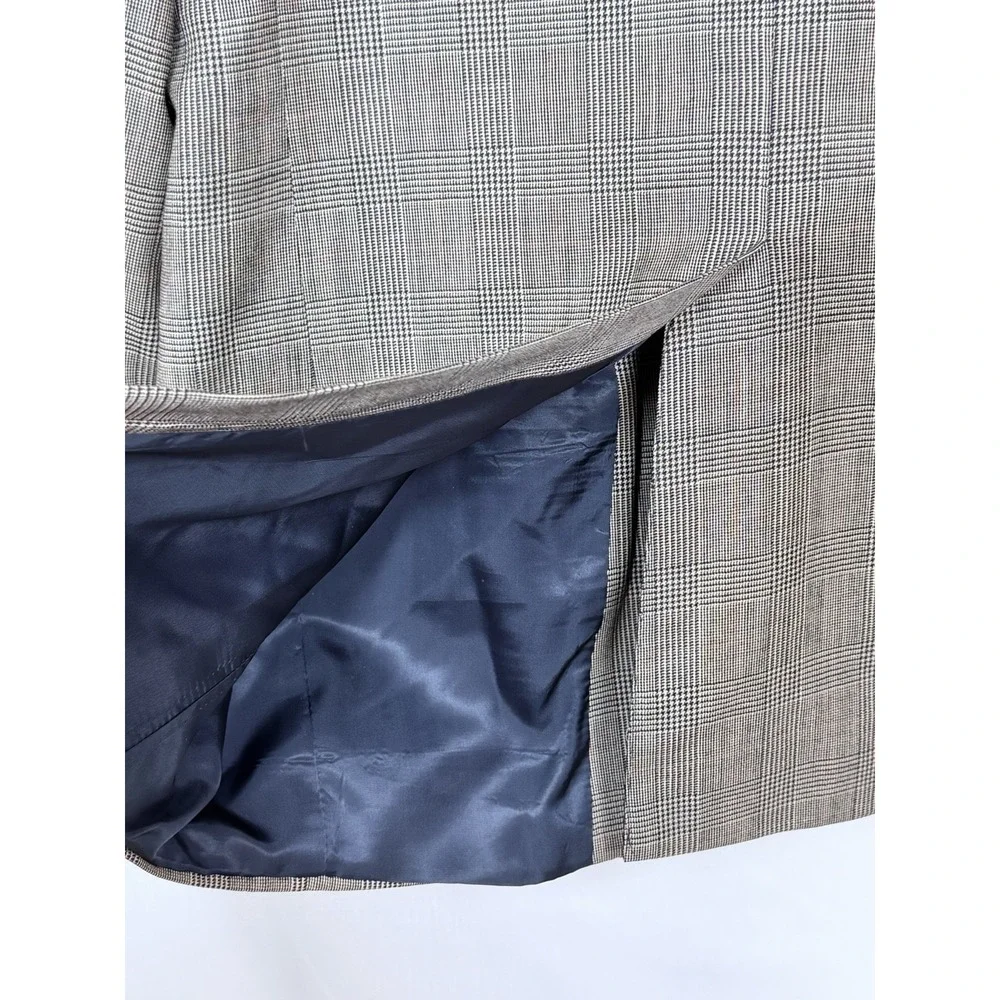 Polo Ralph Lauren Suit Mens 40/34 Brown Glen Plaid Wool 2 Piece Blazer Pants VTG